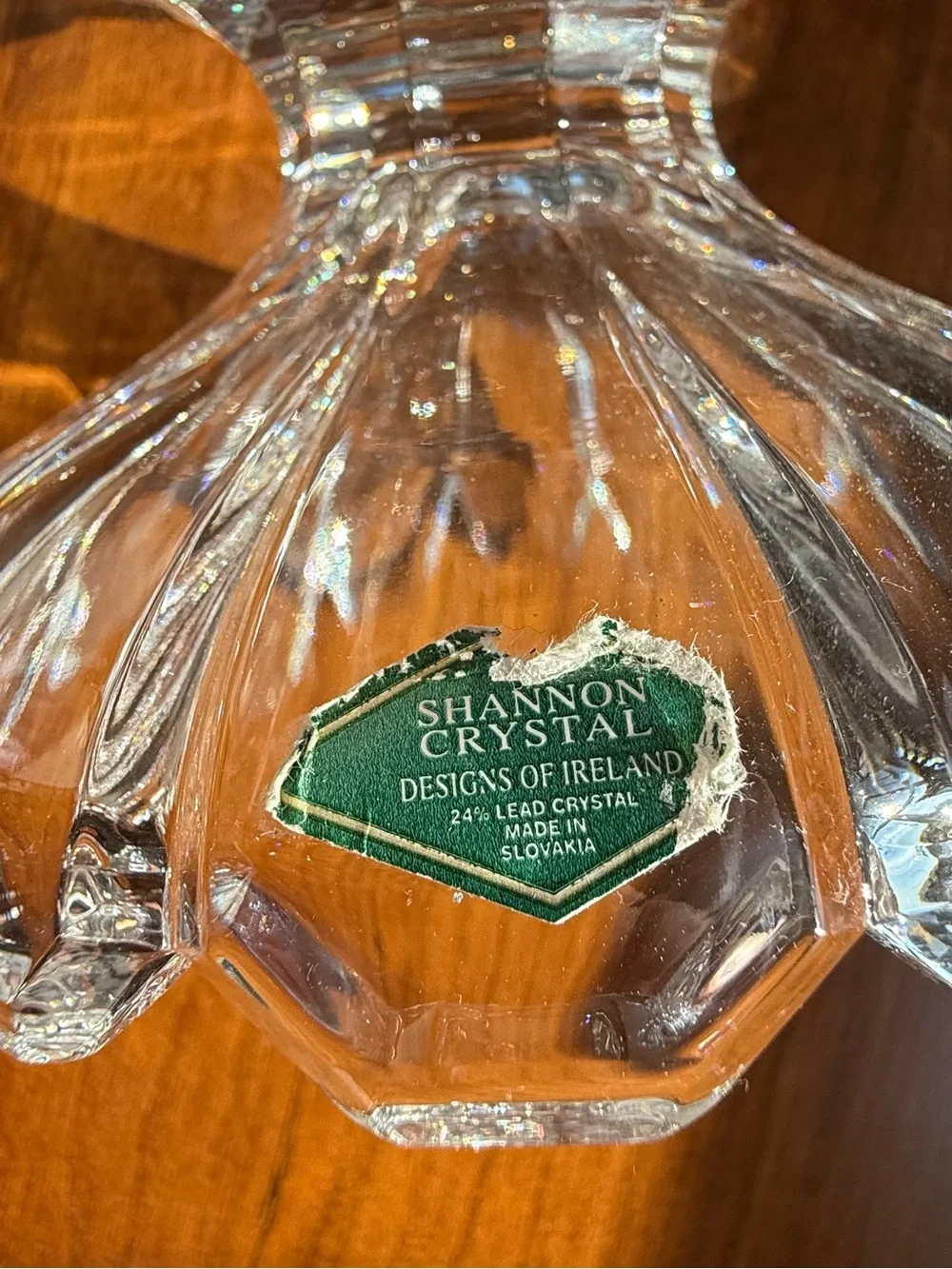 Vintage Shannon Crystal by Godinger Pedestal Bowl - 24% Lead Crystal